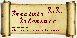 Krešimir Kolarević vizit kartica